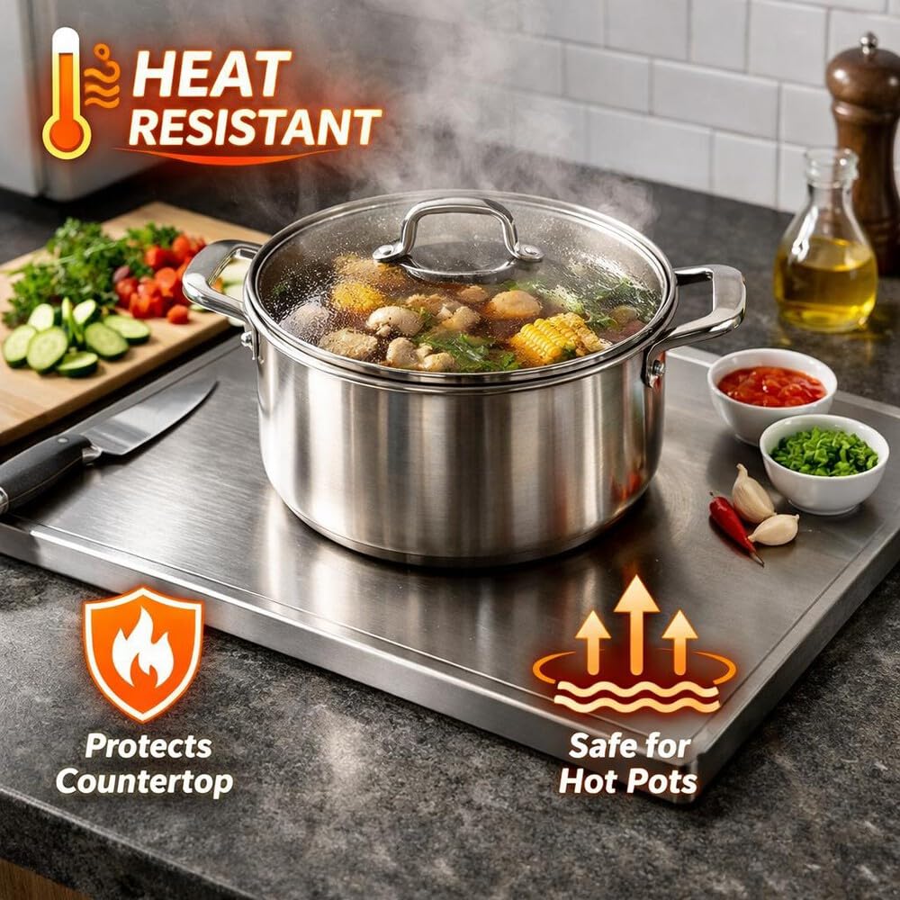 HexaGrabs™ HygienePro Steel Cutting Board – Cut, Clean. Stay Safe!