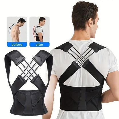 Adjustable Posture Corrector/Relieve Back Pain Belt for Men & Women.