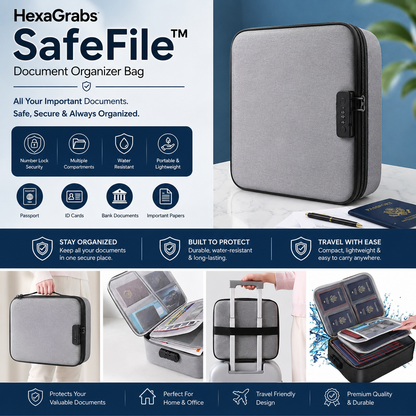 Keep Every Important Document Safe, Secure & Within Reach! - HexaGrabs SafeFile™