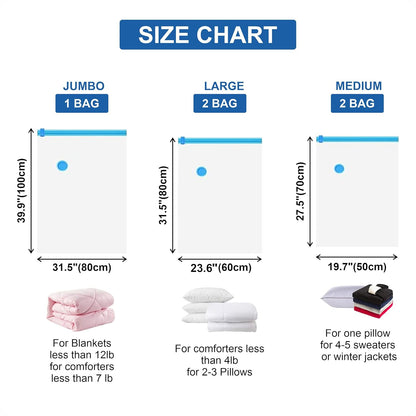 HexaSpace™ Vacuum Storage Bags - Reusable