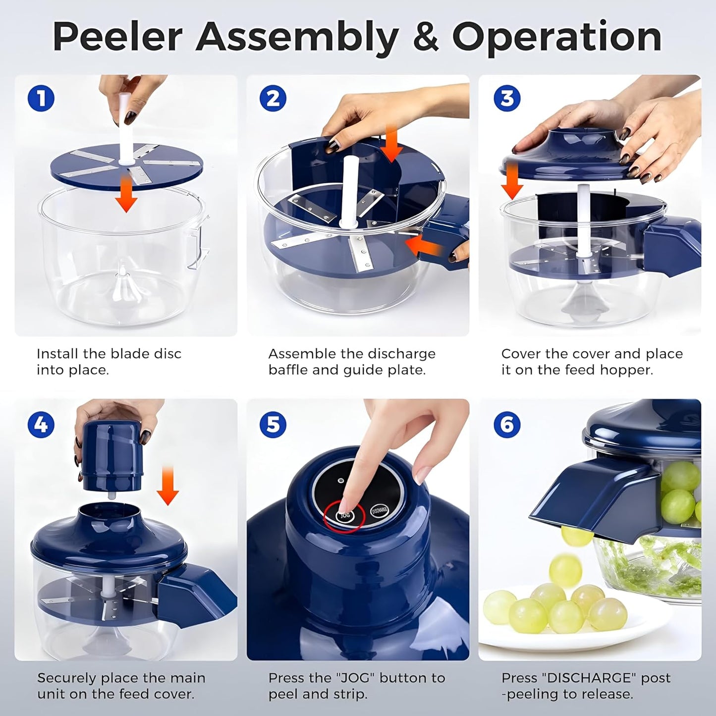HexaGrabs™ Automatic Fruit & Vegetable Peeler Machine!- Peel Faster. Cook Smarter!