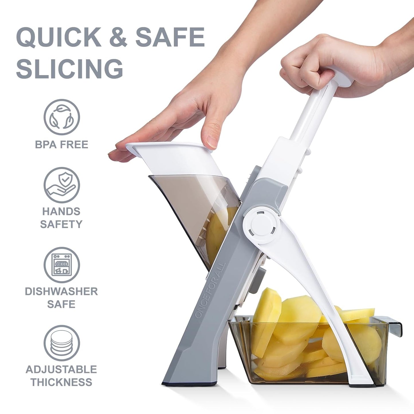 HexaGrabs SlicePro™ 5-in-1 Mandoline Slicer