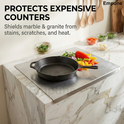 HexaGrabs™ HygienePro Steel Cutting Board – Cut, Clean. Stay Safe!