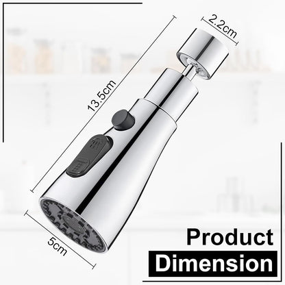 HexaFlow 3 Mode Sink Faucet 360° Rotation