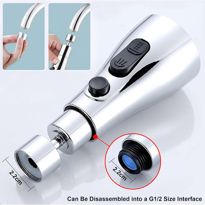 HexaFlow 3 Mode Sink Faucet 360° Rotation