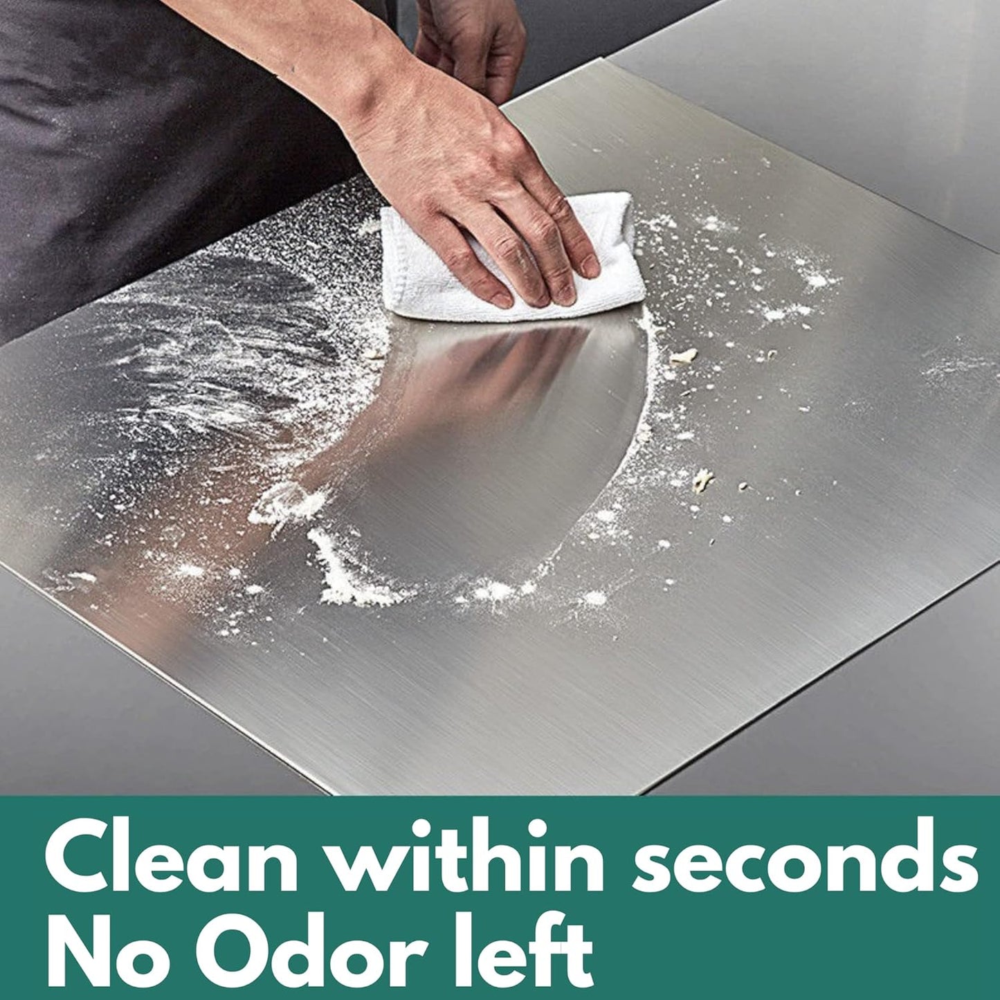 HexaGrabs™ HygienePro Steel Cutting Board – Cut, Clean. Stay Safe!