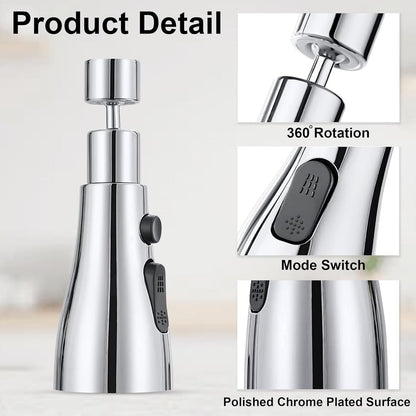 HexaFlow 3 Mode Sink Faucet 360° Rotation