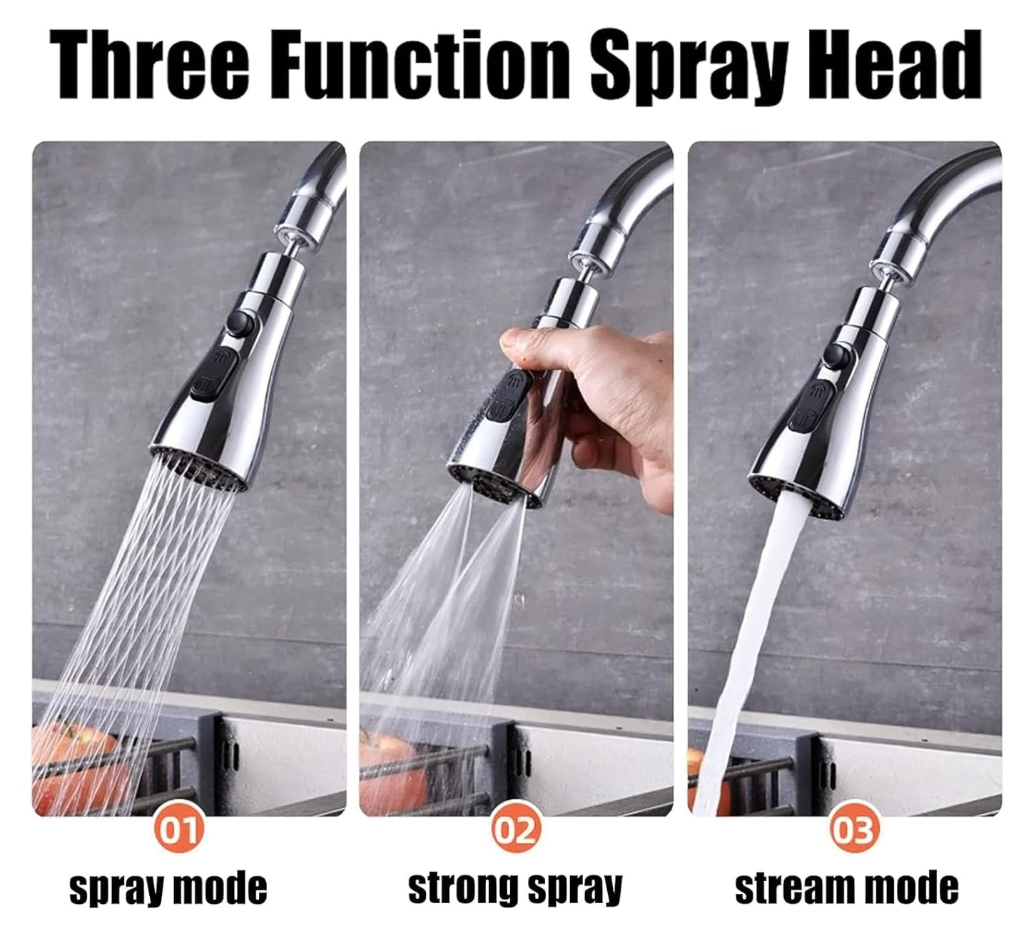 HexaFlow 3 Mode Sink Faucet 360° Rotation