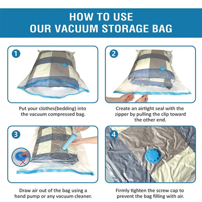 HexaSpace™ Vacuum Storage Bags - Reusable