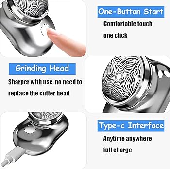 Mini Portable Electric Shaver — USB Rechargeable (Travel-Friendly & Washable).